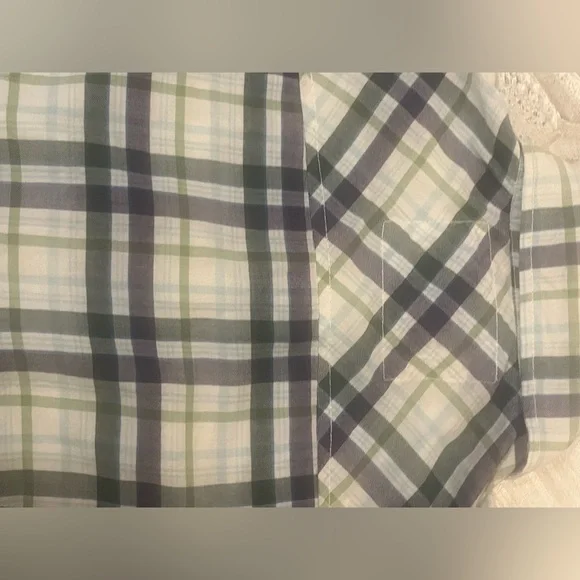 Aeropostale 2010 Green & Purple Y2K Western Long Sleeve Flannel Button Up Size S - Picture 15 of 16